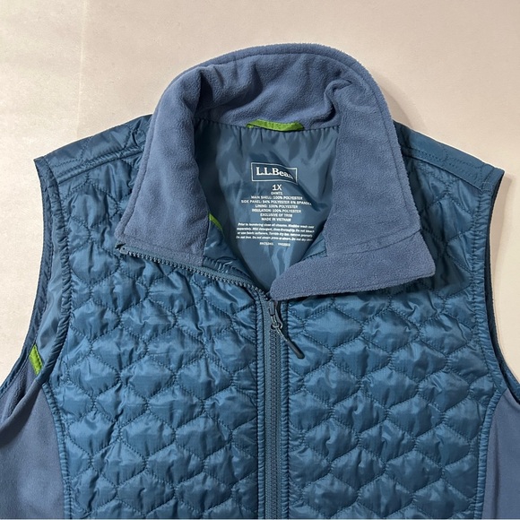 LL Bean women’s blue vest size 1X camping fall walking hiking casual *Read - Picture 7 of 12